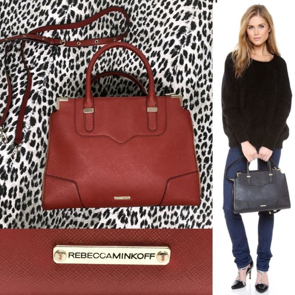 REBECCA MINKOFF AMOROUS Red Satchel Bag w/ Strap Y2K 2000s